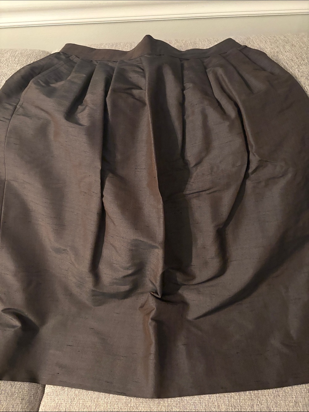 Women's A-Line Pleated Skirt in Dark Brown